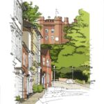 old fashioned street art print
